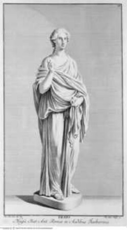 Statuae insigniores a Io. Iust. Preislero in Italico itenere delineatae, Norimbergae : Ge. Mart. Preisler, 1736Taf. 19: Erato - J.J. Preisler, Statue insigniores