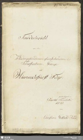 Foerderbericht von den Wiedergefundenen glükstehenden und Felixflachen-Gange auf Himmelsfürst Fdgr: - 18.6397 4.