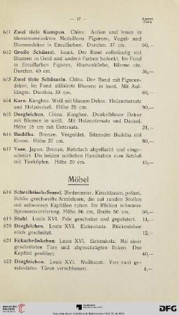 Möbel (Nr. 618-625)