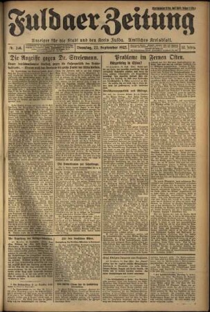 Ausgabe vom Dienstag, den 22. September 1925.