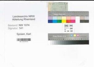 Entnazifizierung Karl Spreen , geb. 20.11.1892 (Postschaffner)