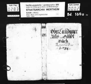 Oberlaudaer Zins- und Gültbuch, renoviert 1754