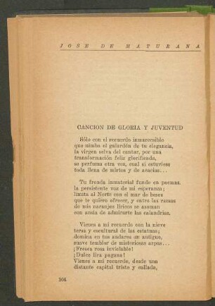 Canción de gloria y juventud