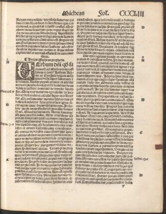 Incipit Micheas propheta.