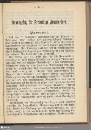 Grundgesetz für Freiwillige Feuerwehren