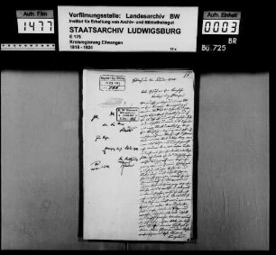Armenunterstützungen, OA Künzelsau