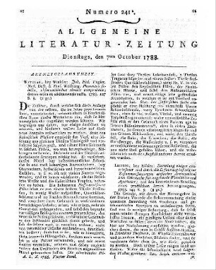 Kritische Übersicht der neusten schönen Litteratur der Deutschen. - Leipzig : Göschen Bd. 1, St. 1. - 1788