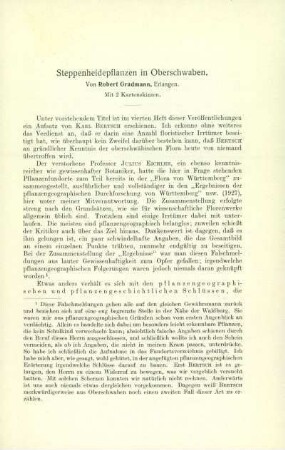 Steppenheidepflanze in Oberschwaben