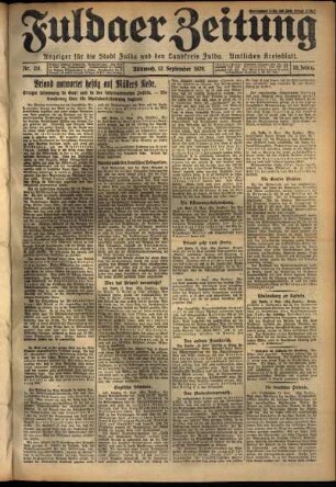 Ausgabe vom Mittwoch, den 12. September 1928.