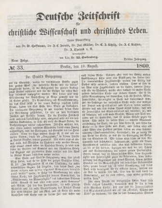 257-258 Dr. Stahl's Entgegnung