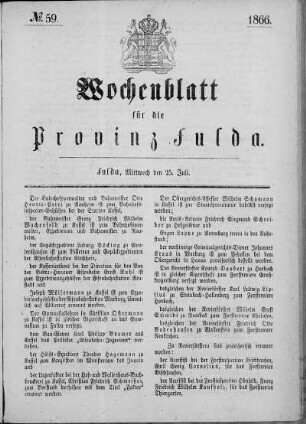 Nr. 59, Ausgabe vom 25. Juli 1866