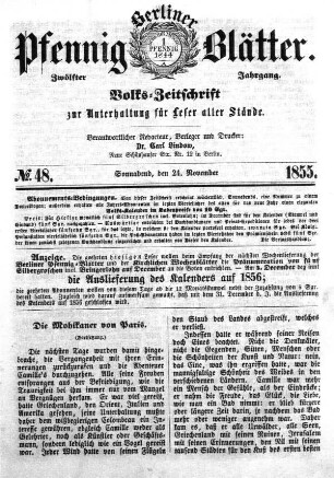 No. 48, Sonnabend, den 24. November