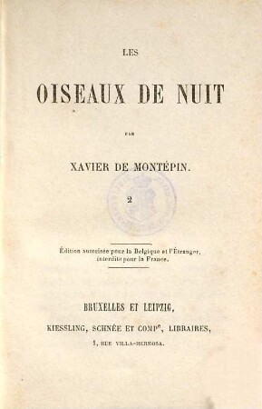 Les oiseaux de nuit, 2