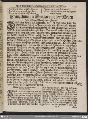 [Evangelium und Epistel am Sontage nach dem Neuen Jahrs-Tage]