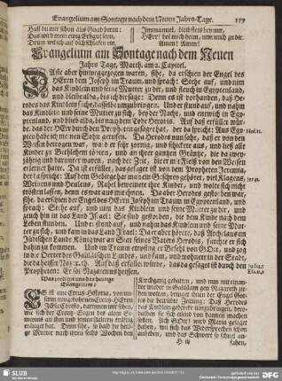 [Evangelium und Epistel am Sontage nach dem Neuen Jahrs-Tage]