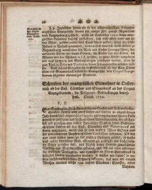 §. 9. Memorial an das Corpus Evangelicorum. Octob. 1752.
