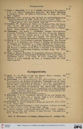 Kunstgeschichte (Nr. 83 - 149)