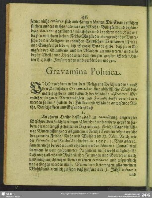Gravamina Politica