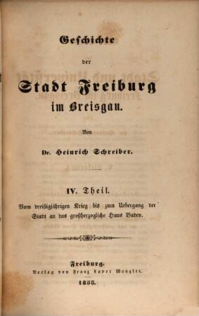Geschichte der Stadt und Universität Freiburg im Breisgau. 5