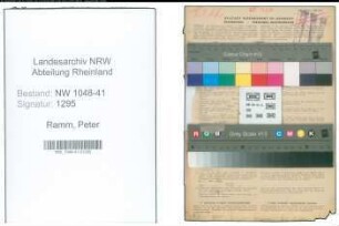 Entnazifizierung Peter Ramm , geb. 22.01.1893 (Polizist)