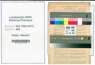 Entnazifizierung Heinrich Kiwitz , geb. 10.08.1915 (Schneider)