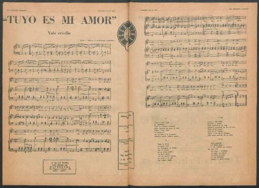 Tuyo es mi amor - vals criollo