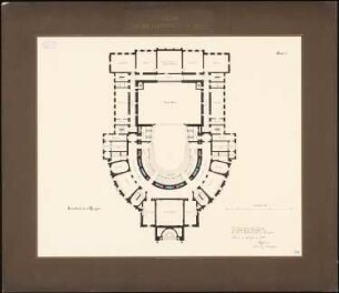 Theater auf dem Lützowplatz, Berlin: Grundriss des 3. Ranges 1:150
