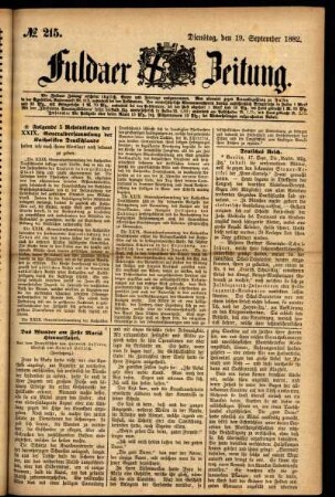 Ausgabe vom Dienstag, den 19. September 1882.