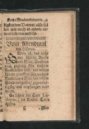 Vom Abendmal des Herren.