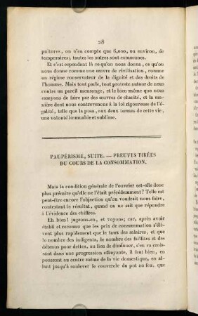 28-33, Paupérisme, Suite- Preuves Tirées Du Cours De La Consommation.
