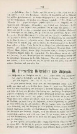 704[706]-712[714] Litterarische Uebersichten und Anzeigen