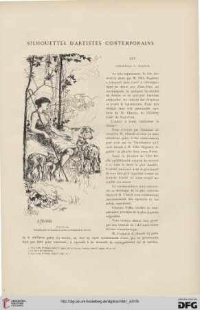 7: Silhouettes d'artistes contemporains, [1] : Frederick S. Church