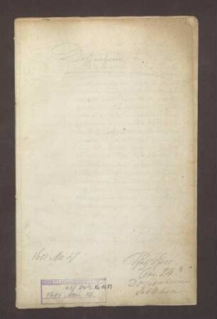 Hans Hilpert und Genossen reversieren gegenüber Kurfürst Friedrich IV. von der Pfalz wegen Gütern in Dossenheimer Gemarkung.