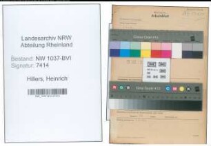 Entnazifizierung Heinrich Hillers , geb. 24.01.1904 (Spediteur)