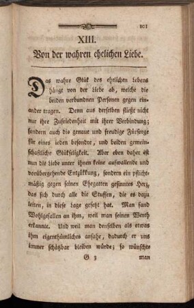XIII. Von der wahren ehelichen Liebe.