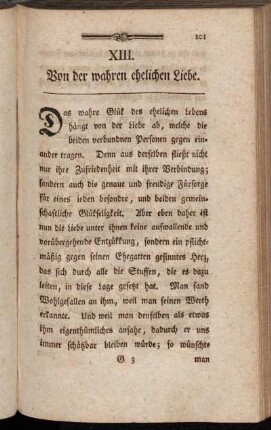 XIII. Von der wahren ehelichen Liebe.