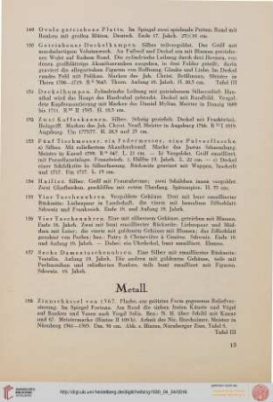 Metall (Nr. 158-216)