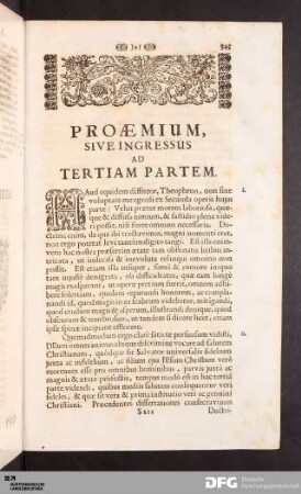 Proæmium, Sive Ingressus Ad Tertiam Partem.