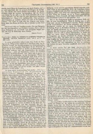 345-348 [Rezension] Stock, Hans, Studien zur Auslegung der synoptischen Evangelien im Unterricht