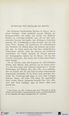 Inventar von Nicolaes de Bruyn