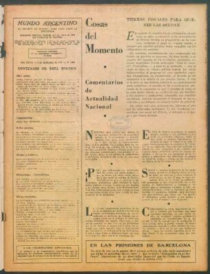 Segun la expresa declaración de los industriales panaderos de Buenos Aires, no puede bajar de cuarenta y cinco centavos el precio de un kilo de pan, en estos momentos