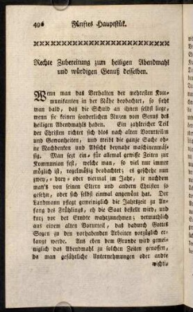 496-516, Rechte Zubereitung zum heiligen Abendmahl und würdigen Genuß desselben.