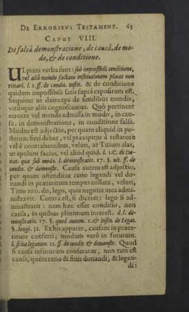Caput VIII. - XI.