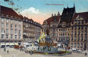 Leipzig: Markt mit Siegesdenkmal
