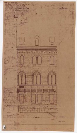 Königliches Residenzschloss Posen, Posen: Seitenansicht Ehrenhof 1:50