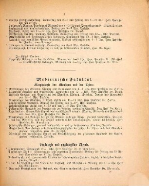 Verzeichnis der Vorlesungen an der Schlesischen Friedrich-Wilhelms-Universität zu Breslau. 1886/87, WS
