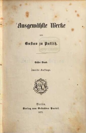 Ausgewählte Werke, 1