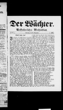 Der Wächter. 1895-1897