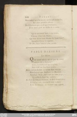 Fable Dixieme. Les Chiens.