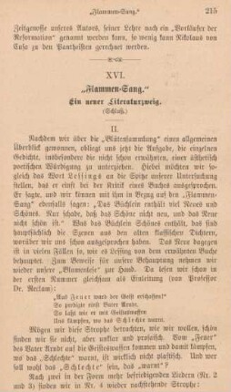 215-222 "Flammen-Sang" : Ein neuer Literaturzweig : Schluß